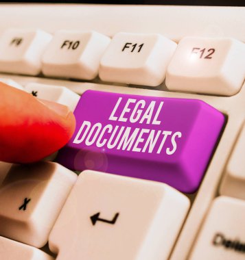 Word writing text Legal Documents. Business concept for a document concerning a legal matter Drawn up by a lawyer.