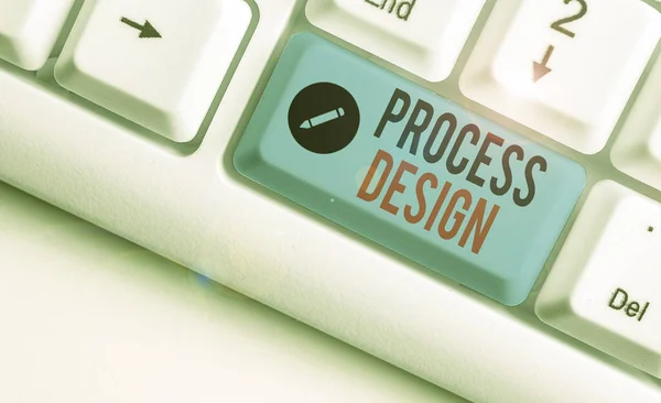 Word writing text Process Design. Business concept for process of originating and developing a plan for a product. — Stock Photo, Image