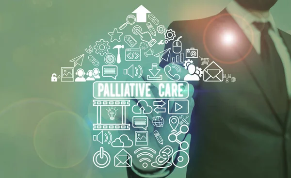 Handwriting text Palliative Care. Concept meaning specialized medical care for showing with a serious illness. — Stock Photo, Image