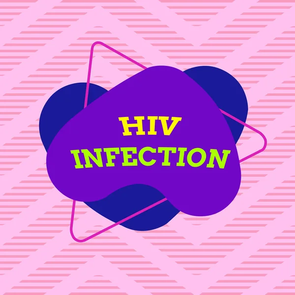 Handwriting text Hiv Infection. Concept meaning sexually transmitted infection and a chronic disease Asymmetrical uneven shaped format pattern object outline multicolour design. — 스톡 사진