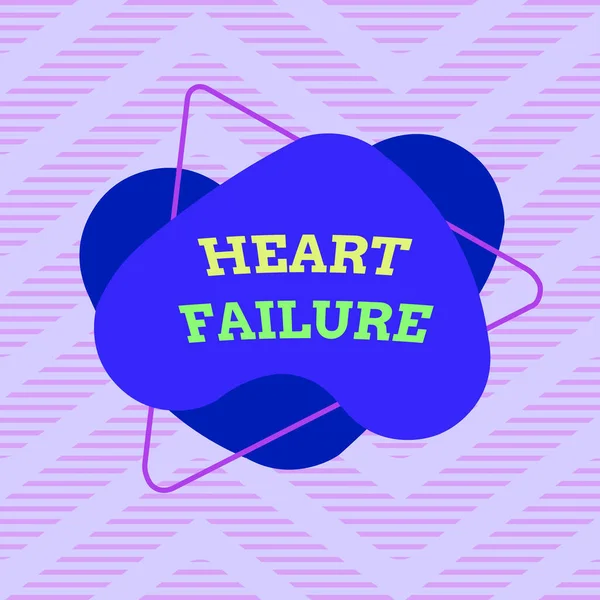 Handwriting text Heart Failure. Concept meaning the severe failure of the heart to function properly Asymmetrical uneven shaped format pattern object outline multicolour design.