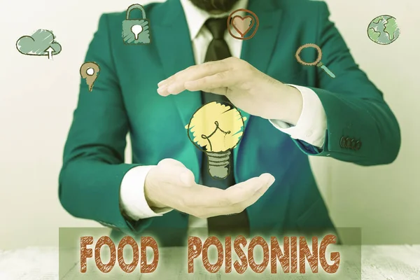 Handwriting text writing Food Poisoning. Concept meaning the illness caused by bacteria or other toxins in food.