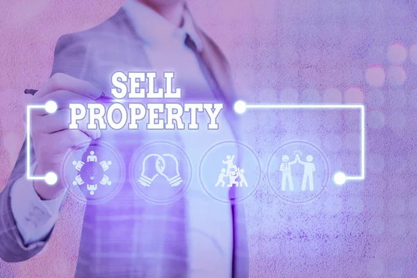 Word writing text Sell Property. Business concept for Accepting an offer of money in return for the property.