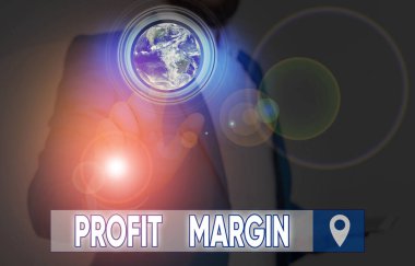 Kelime yazma kar marjı. Satışlardan elde edilen gelirin, Nasa tarafından desteklenen bu imajın iş unsurlarında maliyetleri aşması için iş konsepti.