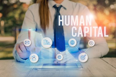 Word writing text Huanalysis Capital. Business concept for quantification of the economic value of a worker skill set.