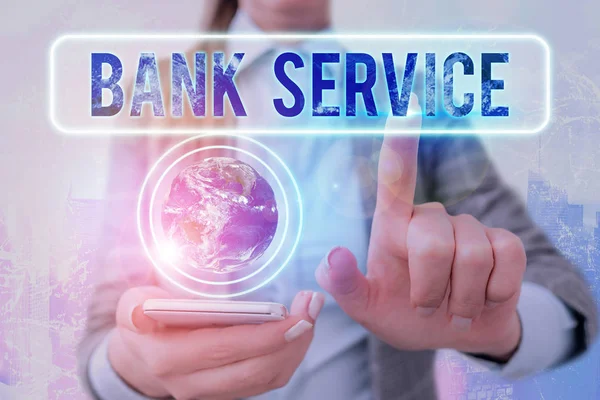 Kézírás szöveg írás Bank Service. Fogalom jelentése: A pénz bank általi elfogadásával és megőrzésével kapcsolatos tevékenységek. Elemei ezt a képet által nyújtott Nasa — Stock Fotó