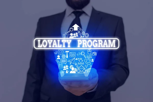Handwriting text writing Loyalty Program. Concept meaning marketing effort that provide incentives to repeat customers. — Φωτογραφία Αρχείου