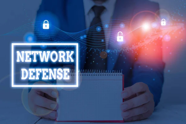 Word writing text Network Defense. Business concept for easures to protect and defend information from disruption. — 스톡 사진