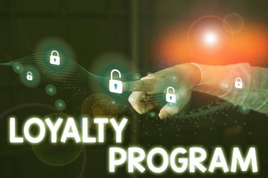 Writing note showing Loyalty Program. Business photo showcasing marketing effort that provide incentives to repeat customers.