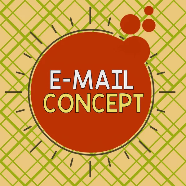 Conceptual hand writing showing E Mail Concept. Business photo text sequence of marketing efforts to reach customer through email Asymmetrical uneven shaped pattern object multicolour design. — Φωτογραφία Αρχείου