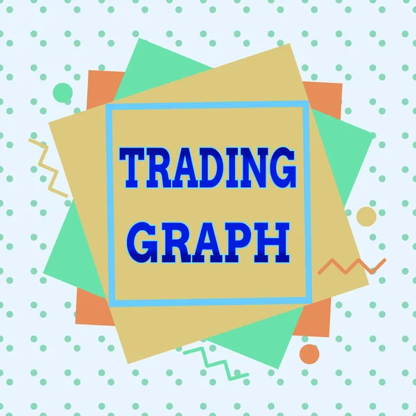 Conceptual hand writing showing Trading Graph. Business photo showcasing Represent the highs and lows of the trading period and price Asymmetrical format pattern object outline multicolor design. — Φωτογραφία Αρχείου