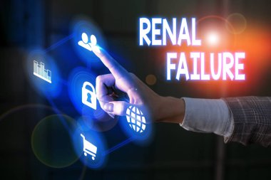 Renal Failure 'u gösteren bir not yazıyorum. İş fotoğraflarında, böbreklerin artık çalışmadığı tıbbi durum gösteriliyor..
