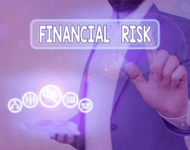 Mali Risk 'i gösteren bir mesaj. Finansman ile ilişkili çeşitli risk türlerinin kavramsal fotoğrafı.