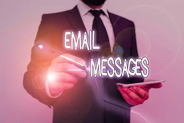 Conceptual hand writing showing Email Messages. Business photo showcasing a messages that has been sent using electronic mail. — Stok fotoğraf