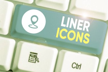 Liner Simgelerini gösteren metin işareti. Görsel ilgiyi artırmak ve kullanıcıların dikkatini çekmek için kavramsal fotoğraf kullanımı.