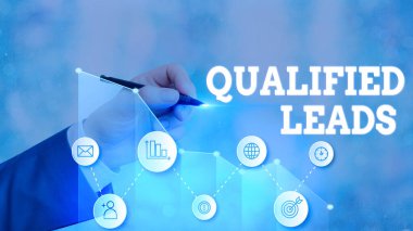 Word writing text Qualified Leads. Business concept for lead judged likely to become a customer compared to other.