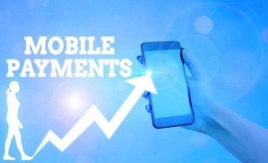 Word writing text Mobile Payments. Business concept for money paid for a product through a electronic device.