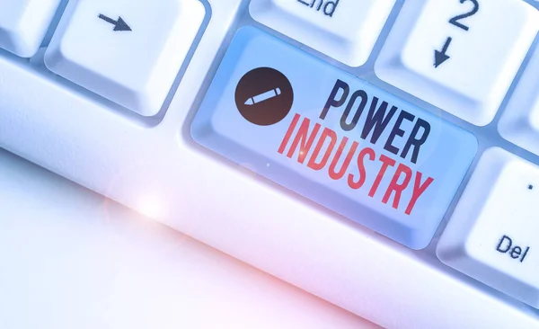 ワードライティングテキスト｜Power Industry。エネルギーの生産・販売に関わる産業のビジネスコンセプト. — ストック写真