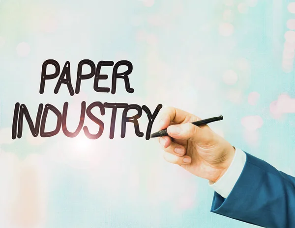 Word writing text Paper Industry. Business concept for industry of analysisufacturing and selling cellulosebased product.