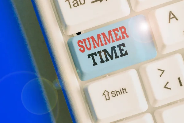 Word writing text Summer Time. Business concept for warmest season of the year Summer season or period like summer. — Stock Photo, Image