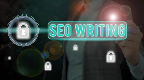 Word writing text Seo Writing. Business concept for grabbing the attention of the search engines using specific word.
