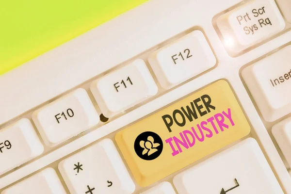 Handwriting text writing Power Industry. Concept meaning industries involved in the production and sale of energy. — ストック写真