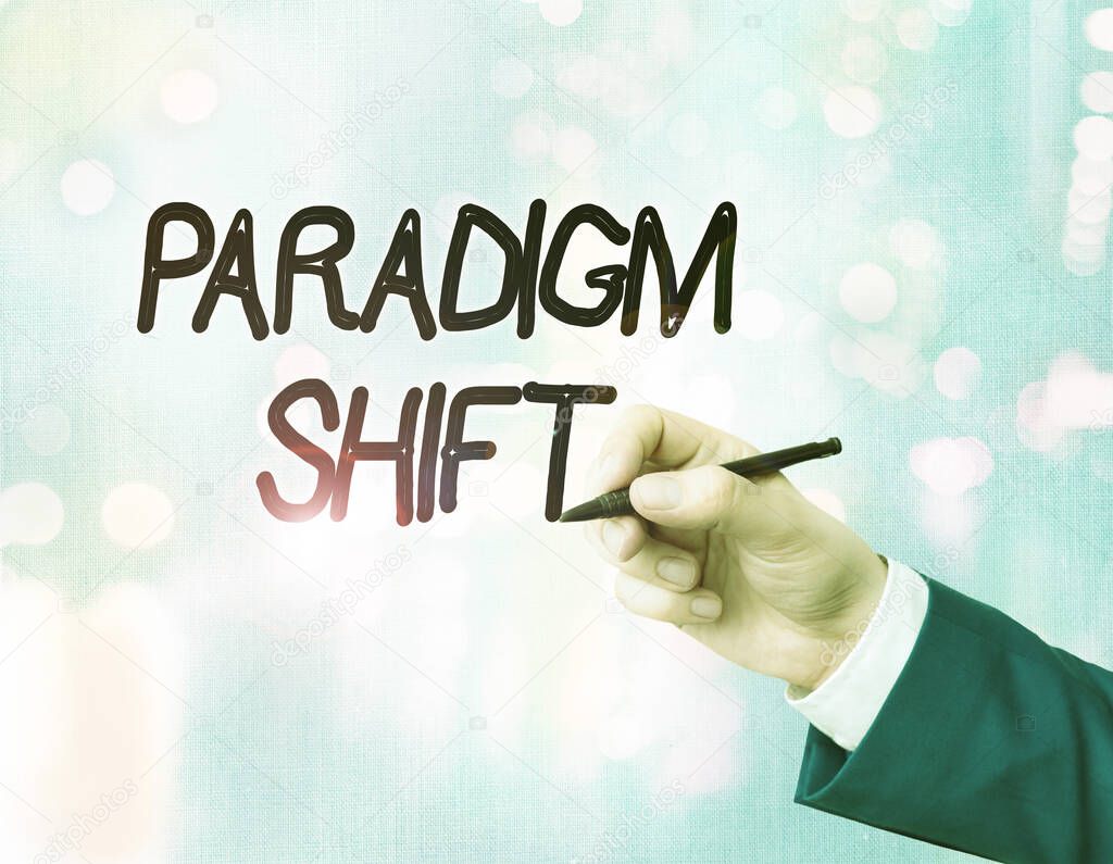 Word writing text Paradigm Shift. Business concept for fundamental change in approach or underlying assumptions.