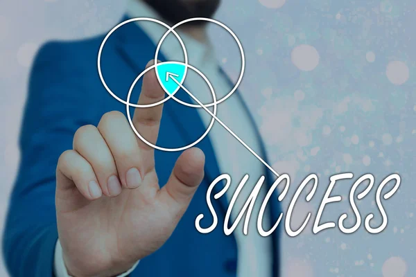 Text sign showing Achieving Success. Conceptual photo Growth success concept. Plan to increase positive indicators in the business. Developing the business to achieve maximum potential. Accomplishment — Stockfoto