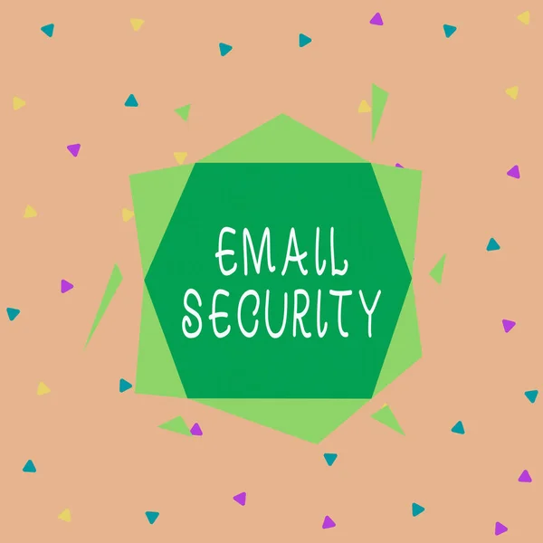 Handwriting text Email Security. Concept meaning secure the access and content of an email account or service Asymmetrical uneven shaped format pattern object outline multicolour design. — Φωτογραφία Αρχείου