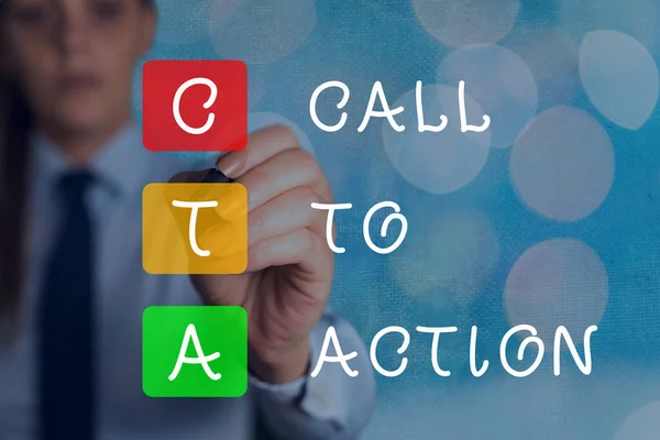 Word writing text Cal To Action. Business concept for Calling to do Actions message. Encourage Start of Decision or inspire to do something. Move to advance Successful strategy.