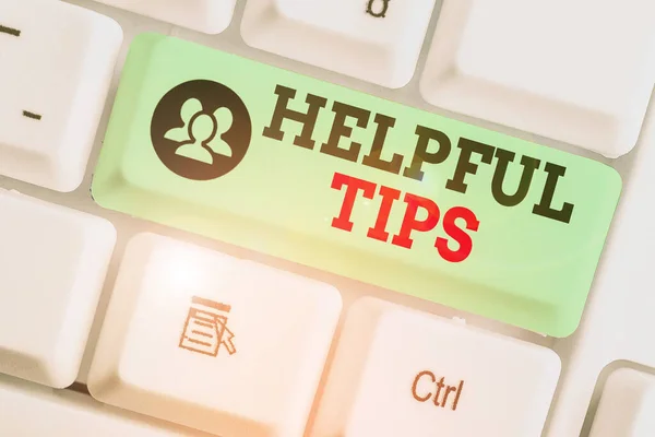 Konzeptionelle Handschrift mit hilfreichen Tipps. Business-Foto zeigt Ratschläge, die hilfreich im Leben sein können. — Stockfoto