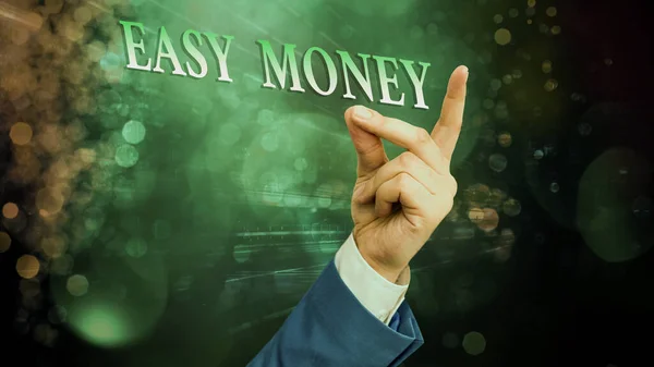 Word writing text Easy Money. Business concept for money that is easily have and sometimes dishonestly earned.