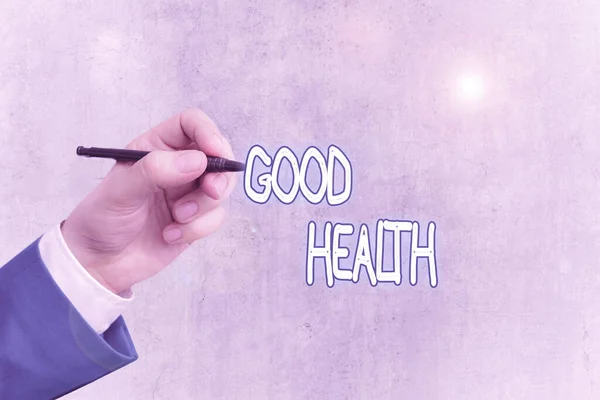 Word writing text Good Health. Business concept for state of being vigorous and free from bodily or mental disease. — 스톡 사진