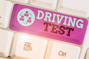El yazısı metin yazma Sürüş Testi. Bir gösterici s test etmek için kavram anlamı prosedürü bir motorlu araç sürücü yeteneğidir.