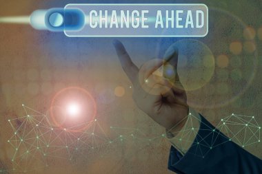 İleride Değişiklik gösteren kavramsal el yazısı. İş fotoğrafı metin eylem veya olay yapmak veya farklı olmak ya da.