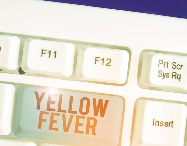 Handwriting text writing Yellow Fever. Concept meaning tropical virus disease affecting the liver and kidneys. — Φωτογραφία Αρχείου