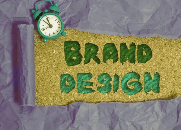 Text sign showing Brand Design. Conceptual photo visual elements that make up the corporate or brand identity.