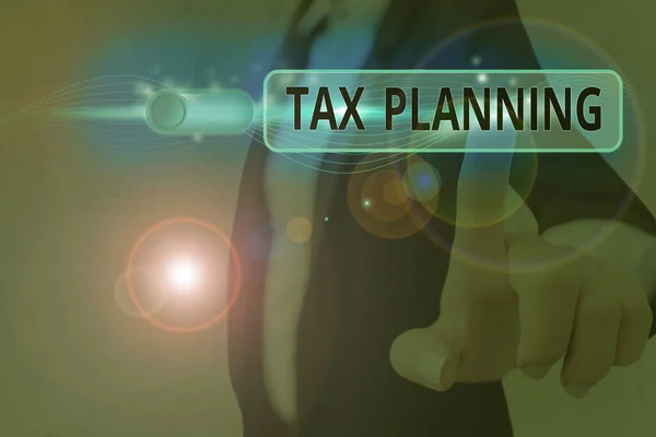 "Conceptual hand writing showing Tax Planning". Business photo texte homme de situation financière ou plan d'un point de vue fiscal . — Photo
