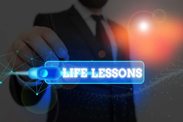 Word writing text Life Lessons. Business concept for something which useful knowledge or principles can be learned.