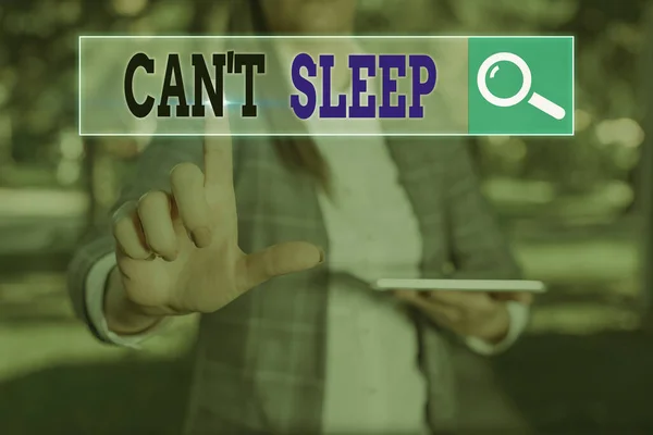 Znak tekstowy pokazujący Śpiącego Kanta. Konceptualne problemy ze zdjęciami zasypianiem lub częstym budzeniem się w nocy. — Zdjęcie stockowe