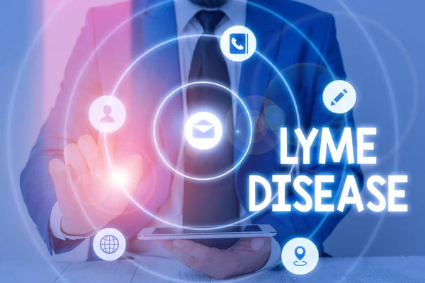Woord schrijven tekst Lyme Ziekte. Bedrijfsconcept voor een ontstekings- en infectieziekte veroorzaakt door tekenbeten. — Stockfoto