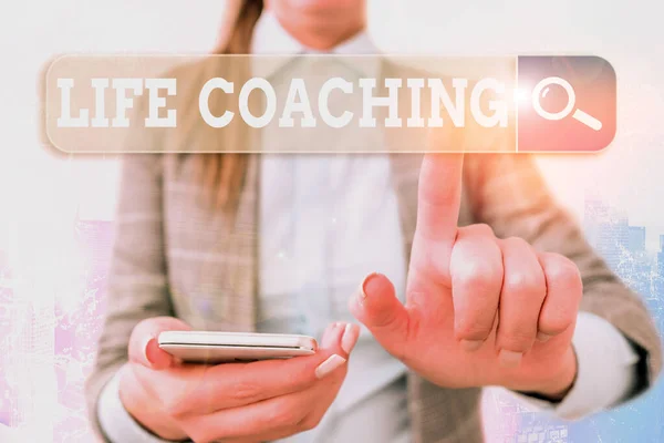 Escritura a mano escritura de texto Life Coaching. Concepto que significa demostrar el empleo para ayudar a mostrar sus objetivos en la carrera . —  Fotos de Stock