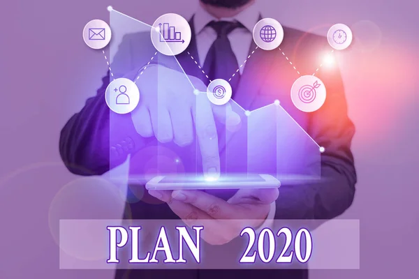 Szó írás szöveg terv 2020. Üzleti koncepció a következő év során tett, vagy ennek elérésére irányuló részletes javaslatért. — Stock Fotó