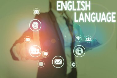 El yazısı metin İngilizce Dil. Kavram Çince ve İspanyolca sonra dünyada üçüncü konuşulan yerli lang anlamı.