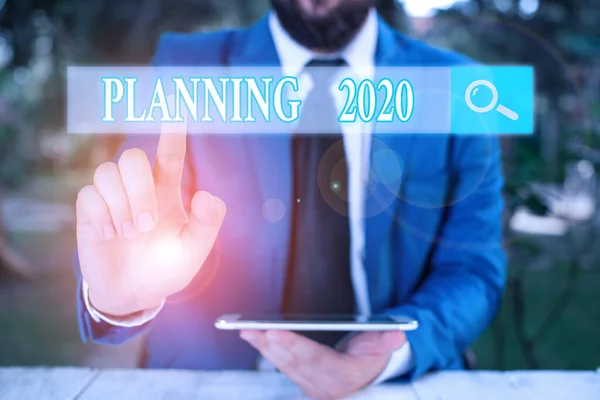Word scrittura di testo Pianificazione 2020. Business concept per il processo di fare piani per qualcosa il prossimo anno . — Foto Stock