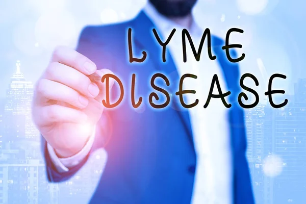 Handschrift tekst Lyme Ziekte. Concept betekent een ontstekings- en infectieziekte veroorzaakt door tekenbeten. — Stockfoto