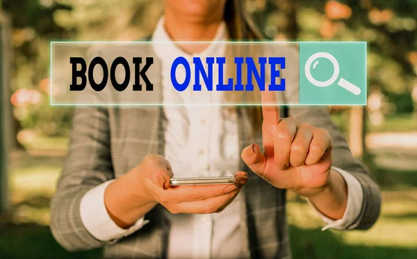 Podręcznik książki pisma Online. Koncepcja oznaczająca formularz booklike, który jest dostępny tylko do czytania w Internecie. — Zdjęcie stockowe