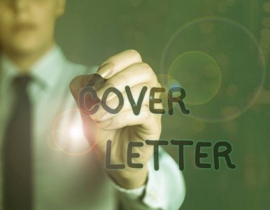 Kelime Yazısı Kapağı Mektubu. Başvuru sahiplerini açıklayan belge için iş konsepti referans ve ilgidir.