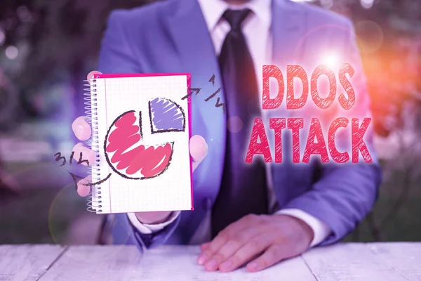 문자 기록 DDoS 공격. 사용자 가 네트워크 자원을 사용자가 사용 할 수없게 만드는 것을 의미하는 개념. — 스톡 사진