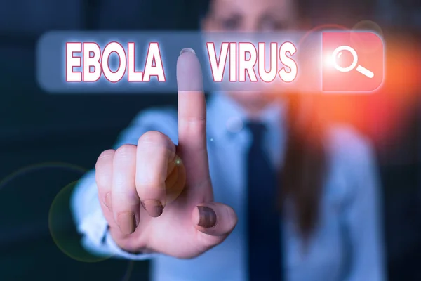 Word writing text Ebola Virus. Business concept for a viral hemorrhagic fever of humans and other primates. — Φωτογραφία Αρχείου